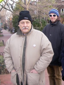 Our fabulous host, Peter Eveleth, with son Josh in the background.
