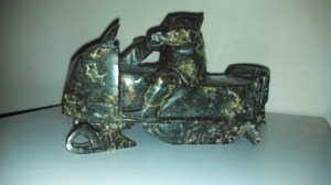 Inuit Snowmobiler, Napochie Sharky, Cape Dorset 2006