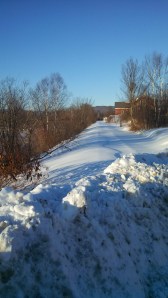 Snow covered railroad bed, Northumberland, NH