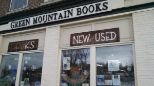 The Storefront of Green Mountain Books, Lyndonville, VT.