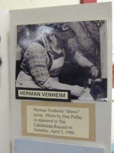 The late Herman Vennheim, sugaring in Lunenburg.